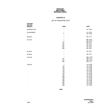 Aviation Part (30-CONTENTS) — Beechcraft 60 Aviation Part (30-CONTENTS) — Beechcraft 60