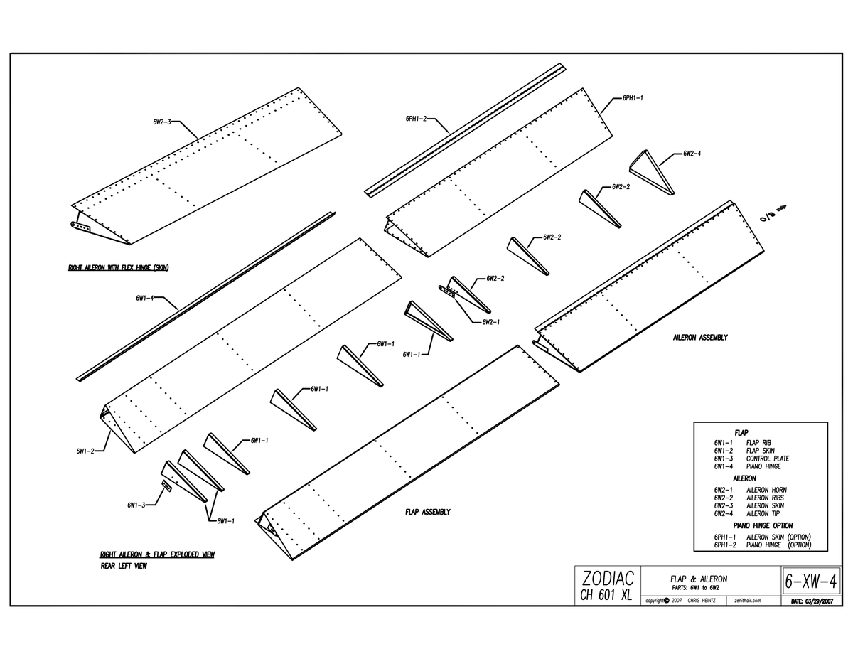 Piano Hinge 6PH1-2 for Zenith Zodiac Aircraft