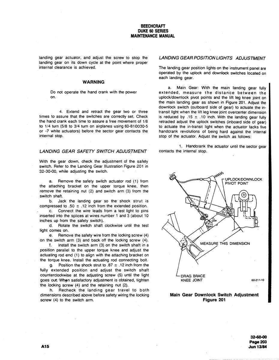Aviation Part 60-211-10 for Beechcraft 60 Aircraft
