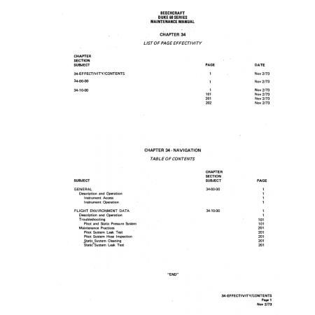 Aviation Part (34-10-00) — Beechcraft 60