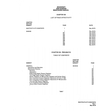 Aviation Part (36-00-00) — Beechcraft 60 Aviation Part (36-00-00) — Beechcraft 60