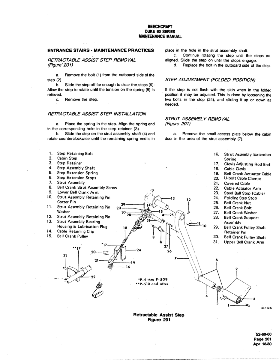 Aviation Part e--25 for Beechcraft 60 Aircraft