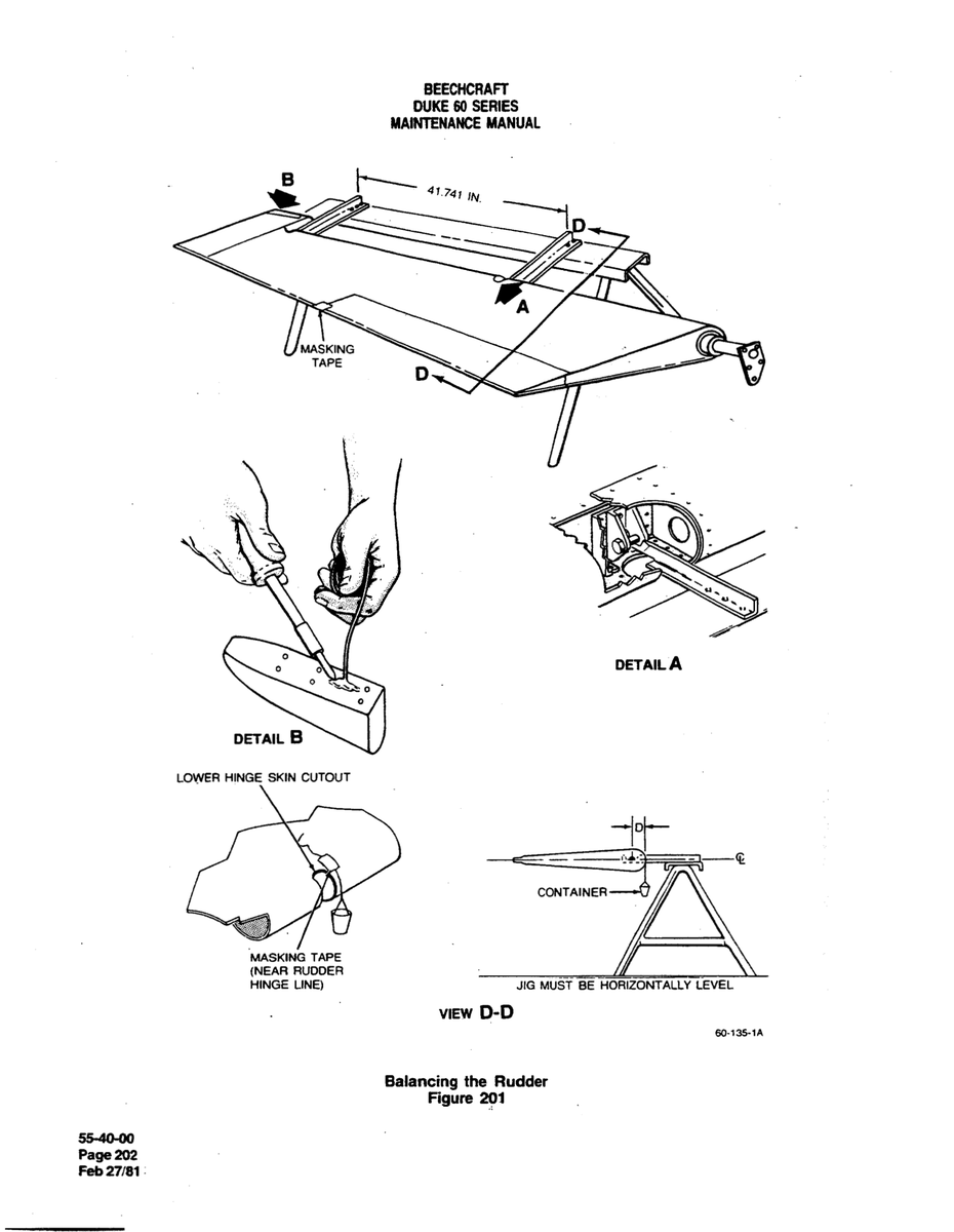 Aviation Part 60-135-1A for Beechcraft 60 Aircraft