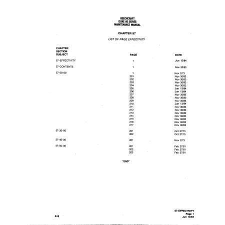 Aviation Part (57-CONTENTS) — Beechcraft 60 Aviation Part (57-CONTENTS) — Beechcraft 60