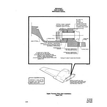 Aviation Part (105090A032-12K) — Beechcraft 60