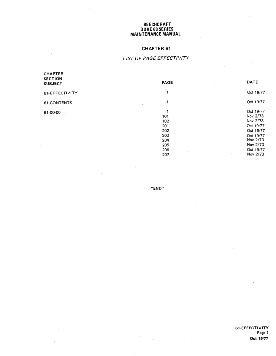 Aviation Part 61-EFFECTIVITY for Beechcraft 60 Aircraft
