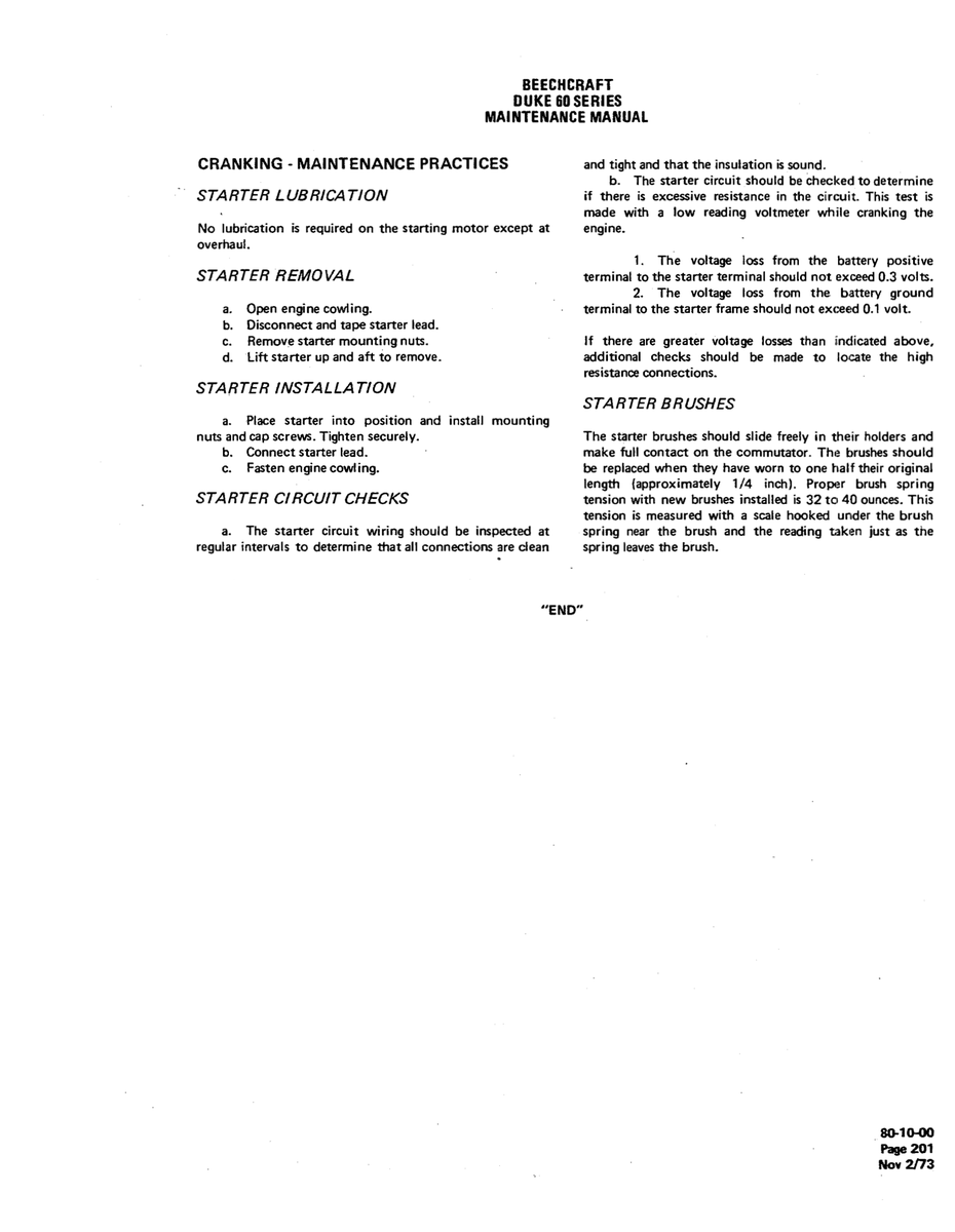 Aviation Part 80-1040 for Beechcraft 60 Aircraft