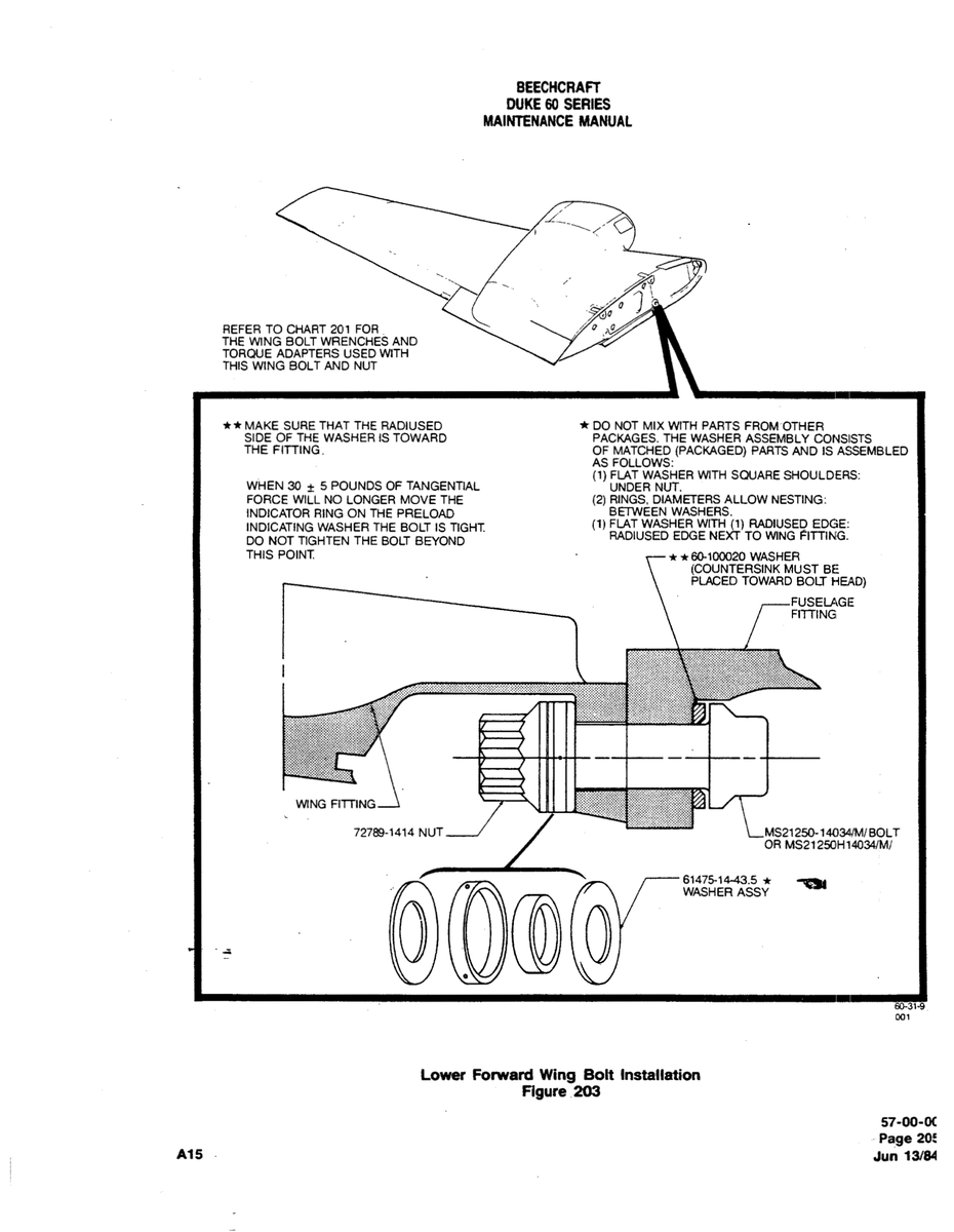 Aviation Part 61475-14-43 for Beechcraft 60 Aircraft