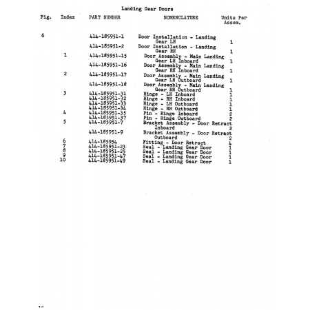Aviation Part (185951-18) — Beechcraft 18A Aviation Part (185951-18) — Beechcraft 18A
