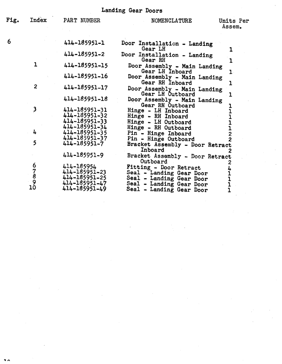 Aviation Part 185951-31 for Beechcraft 18A Aircraft