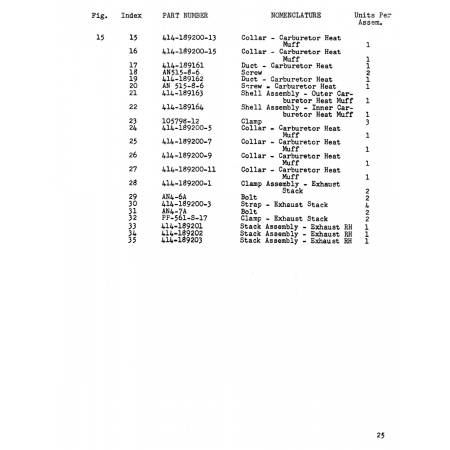 Collar - Carburetor Heat (189200-15) — Beechcraft 18A