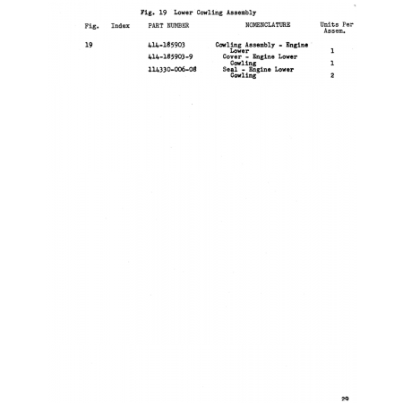 Cover - Engine Lower (185903-9) — Beechcraft 18A