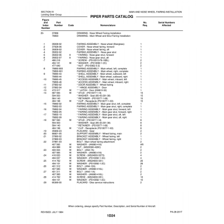 Aviation Part (37928-06) — Piper PA-28-201T Aviation Part (37928-06) — Piper PA-28-201T