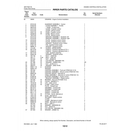 Cable Assembly - Alternate air control (PS50146-1-5) — Piper PA-28-201T