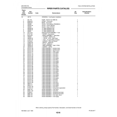 Valve - Fuel selector (PS50088-3) — Piper PA-28-201T Valve - Fuel selector (PS50088-3) — Piper PA-28-201T