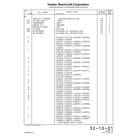 Bolt (361148-1) — Beechcraft Bonanza F33A