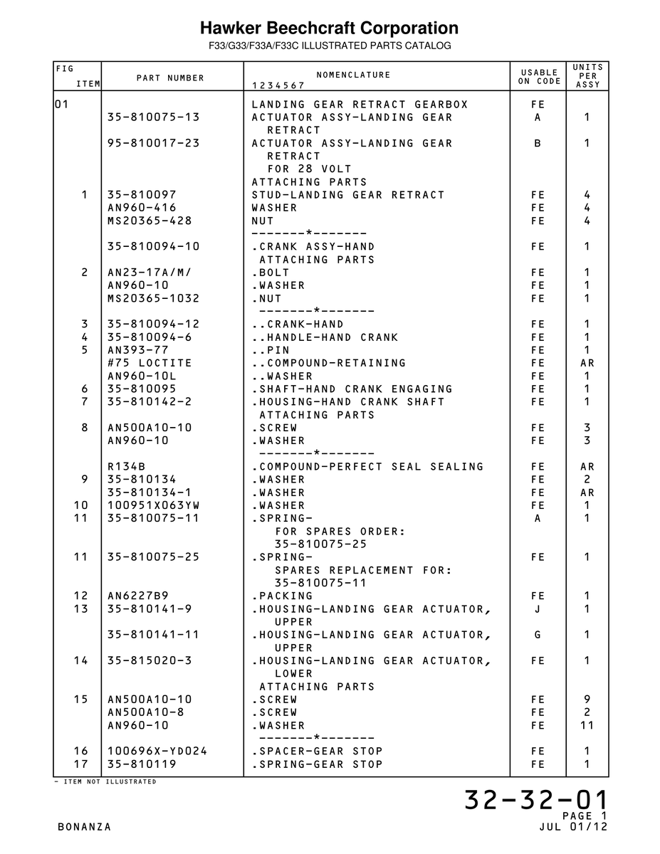 Pin AN393-77 for Beechcraft Bonanza F33A Aircraft