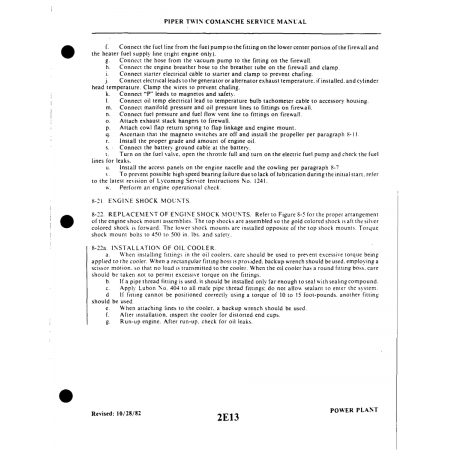 Isstallatio\ Of Oil Cooler (8-22a) — Piper PA-30 Twin Comanche Isstallatio\ Of Oil Cooler (8-22a) — Piper PA-30 Twin Comanche