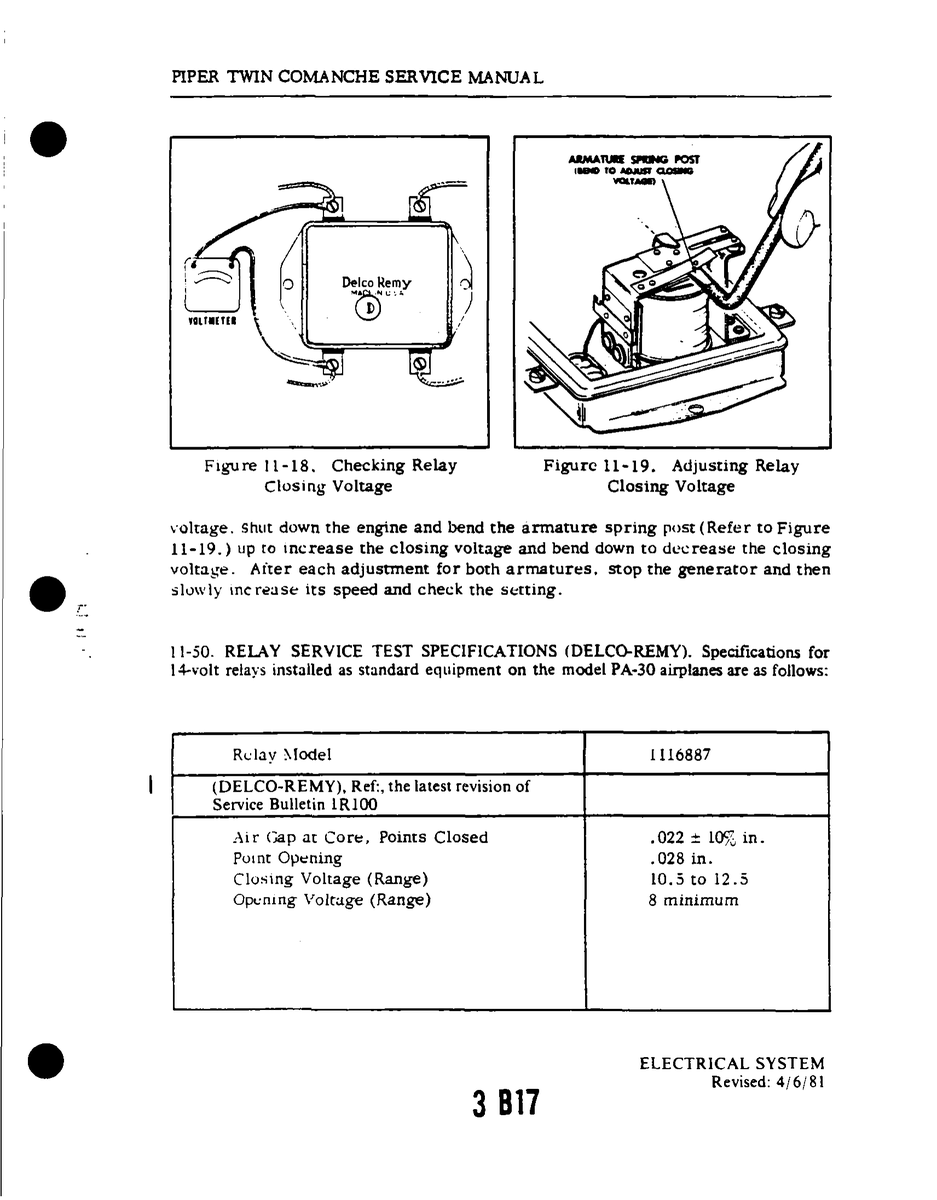 Aviation Part 1116887 for Piper PA-30 Twin Comanche Aircraft