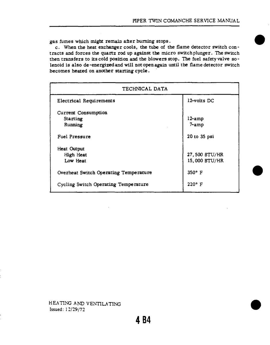 Aviation Part 12-amp for Piper PA-30 Twin Comanche Aircraft