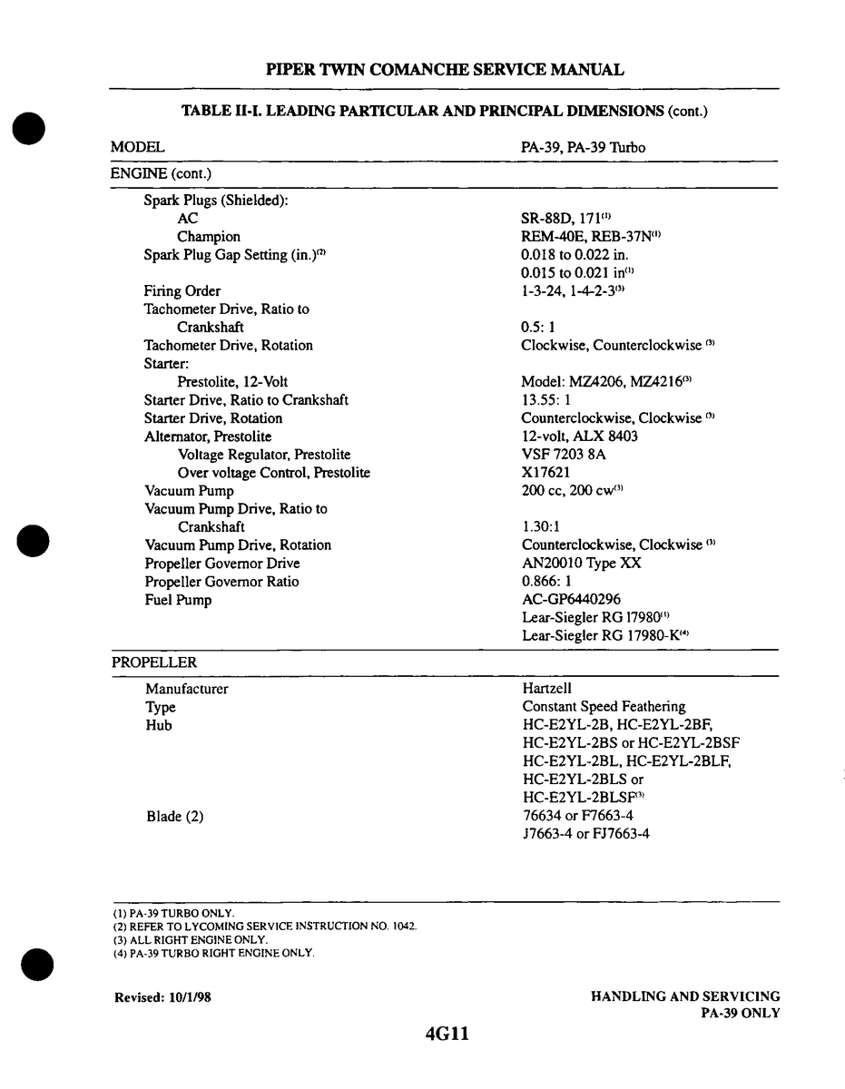 Aviation Part F7663-4 for Piper PA-30 Twin Comanche Aircraft