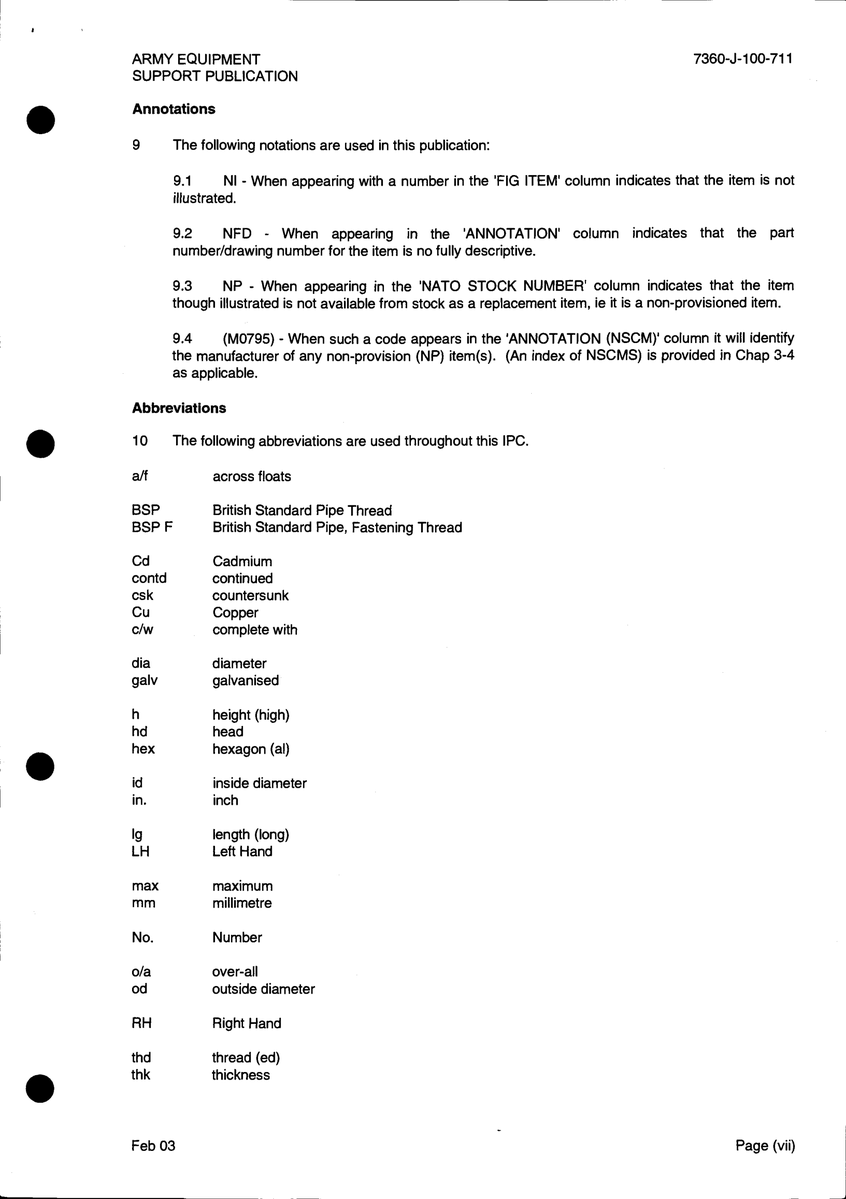 Aviation Part 7360-J-100-71 for Brown Ax 5 Aircraft