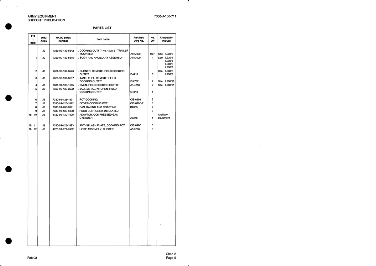 Aviation Part 7330-99-125-1822 for Brown Ax 5 Aircraft