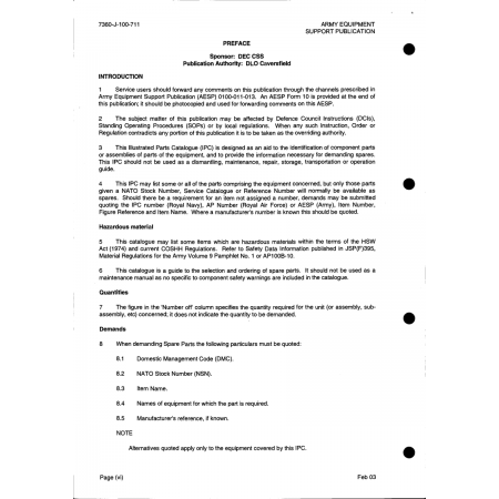 Army Equipment Support Publication (0100-011-013) — Brown Ax 5
