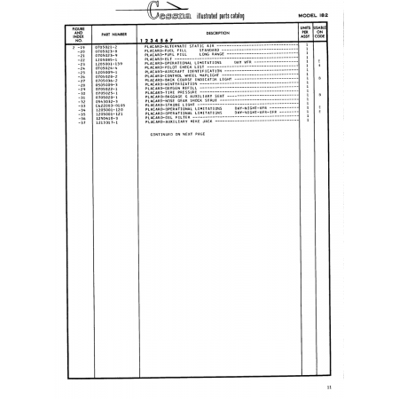 Aviation Part (0705023-8) — Cessna 182 Skylane