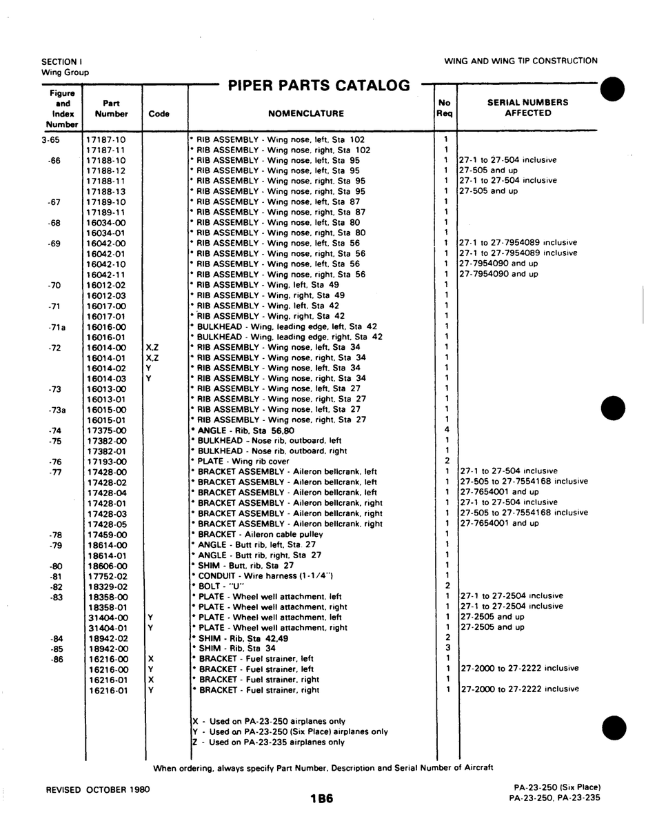 Aviation Part 16042-00 for Johnson Scorpion Too Aircraft