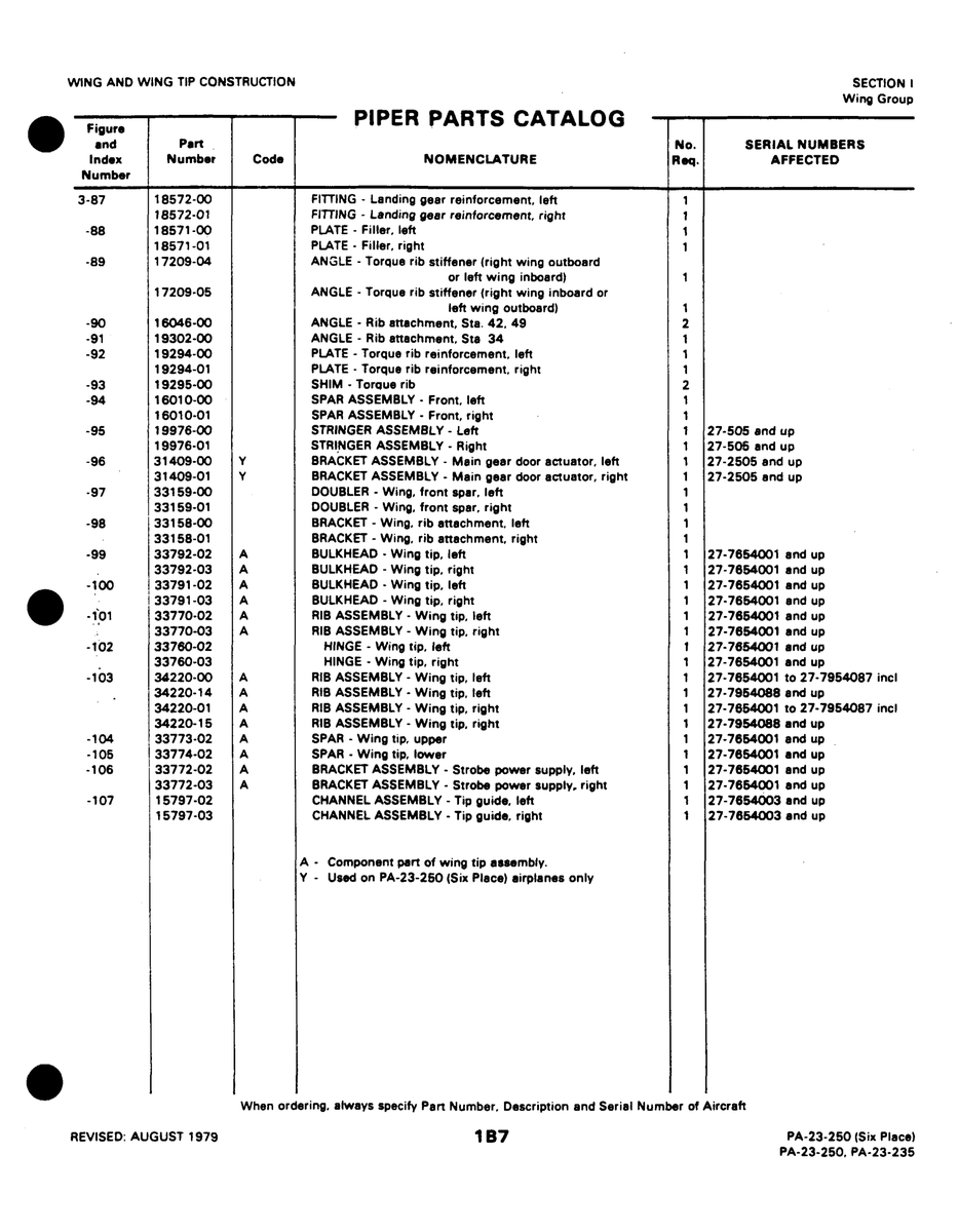 Aviation Part 34220-1 for Johnson Scorpion Too Aircraft