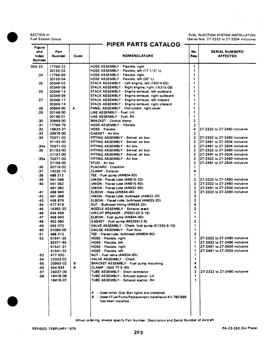 Aviation Part 30348-13 for Johnson Scorpion Too Aircraft