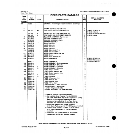 Aviation Part (16633-92) — Johnson Scorpion Too