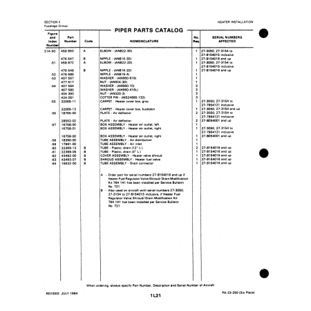 Aviation Part (16758-00) — Johnson Scorpion Too Aviation Part (16758-00) — Johnson Scorpion Too