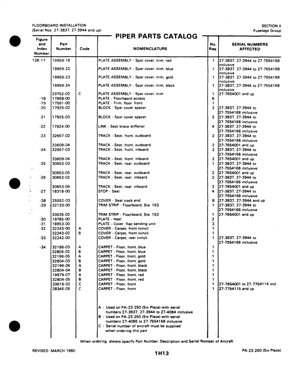 Aviation Part 117924-00 for Johnson Scorpion Too Aircraft