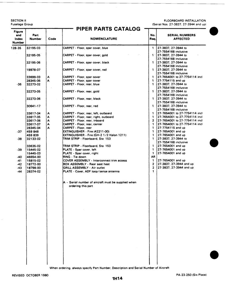 Aviation Part 120-35 for Johnson Scorpion Too Aircraft