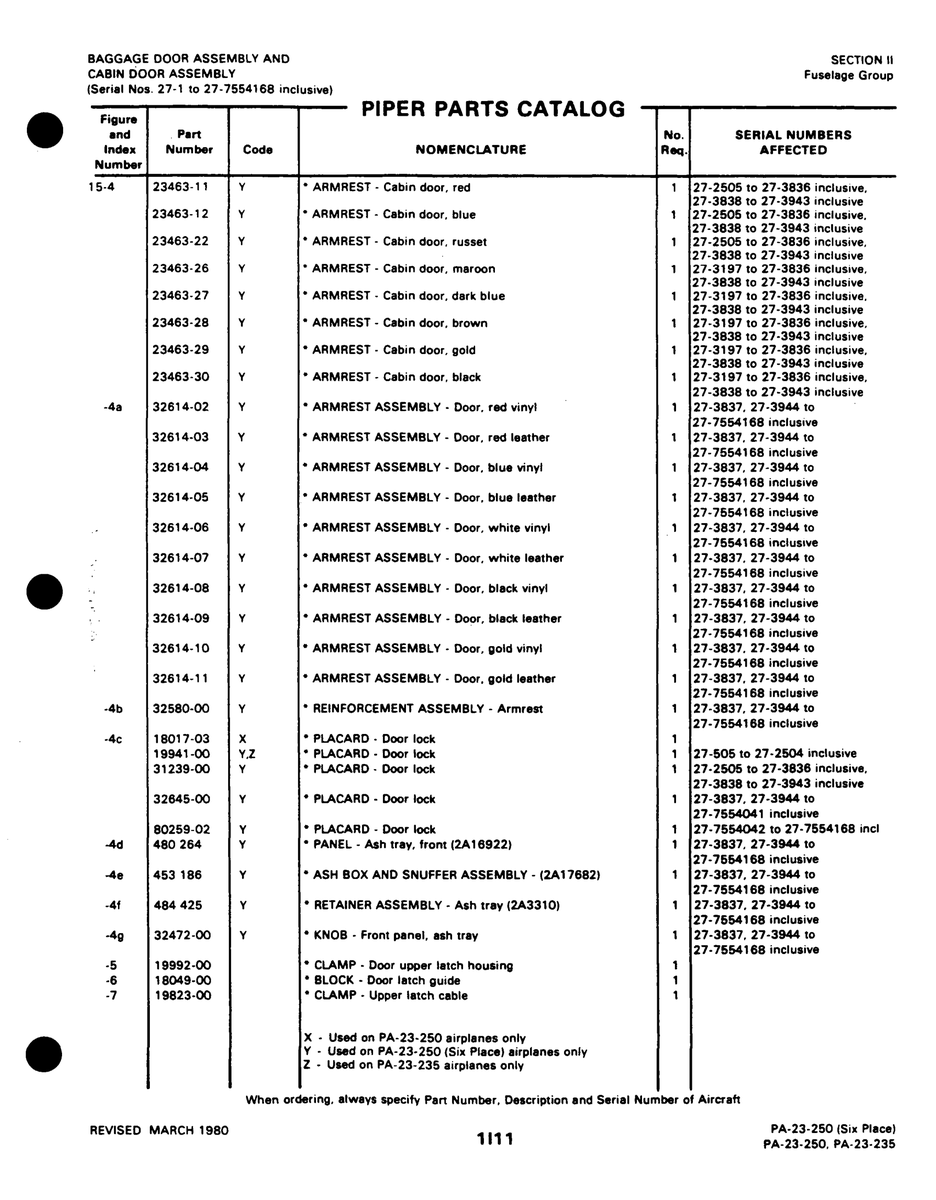 Aviation Part 123463-30 for Johnson Scorpion Too Aircraft