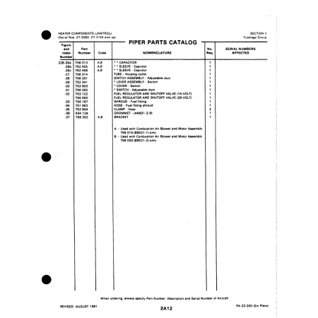 Aviation Part (228-26a) — Johnson Scorpion Too