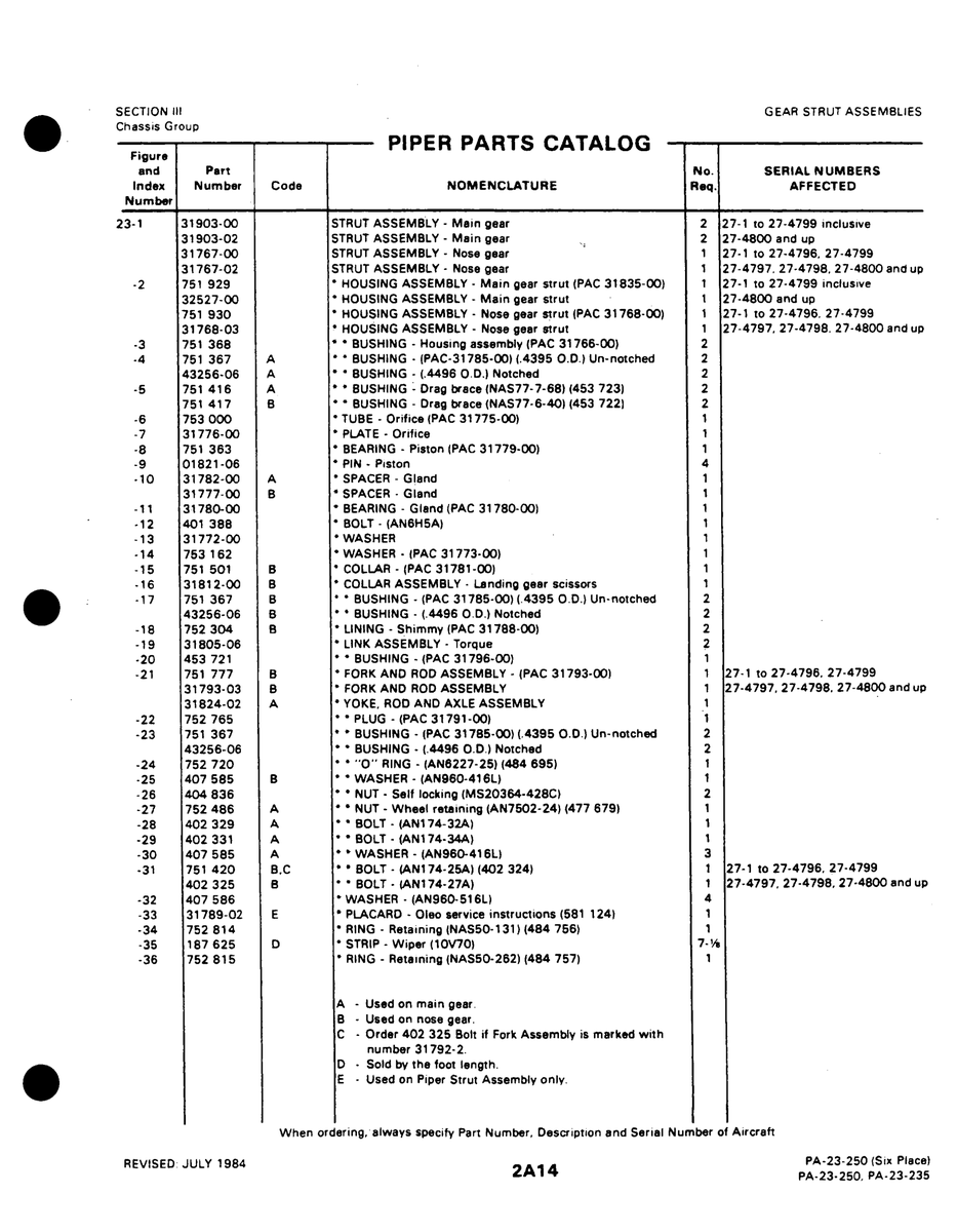 Aviation Part 01821-06 for Johnson Scorpion Too Aircraft