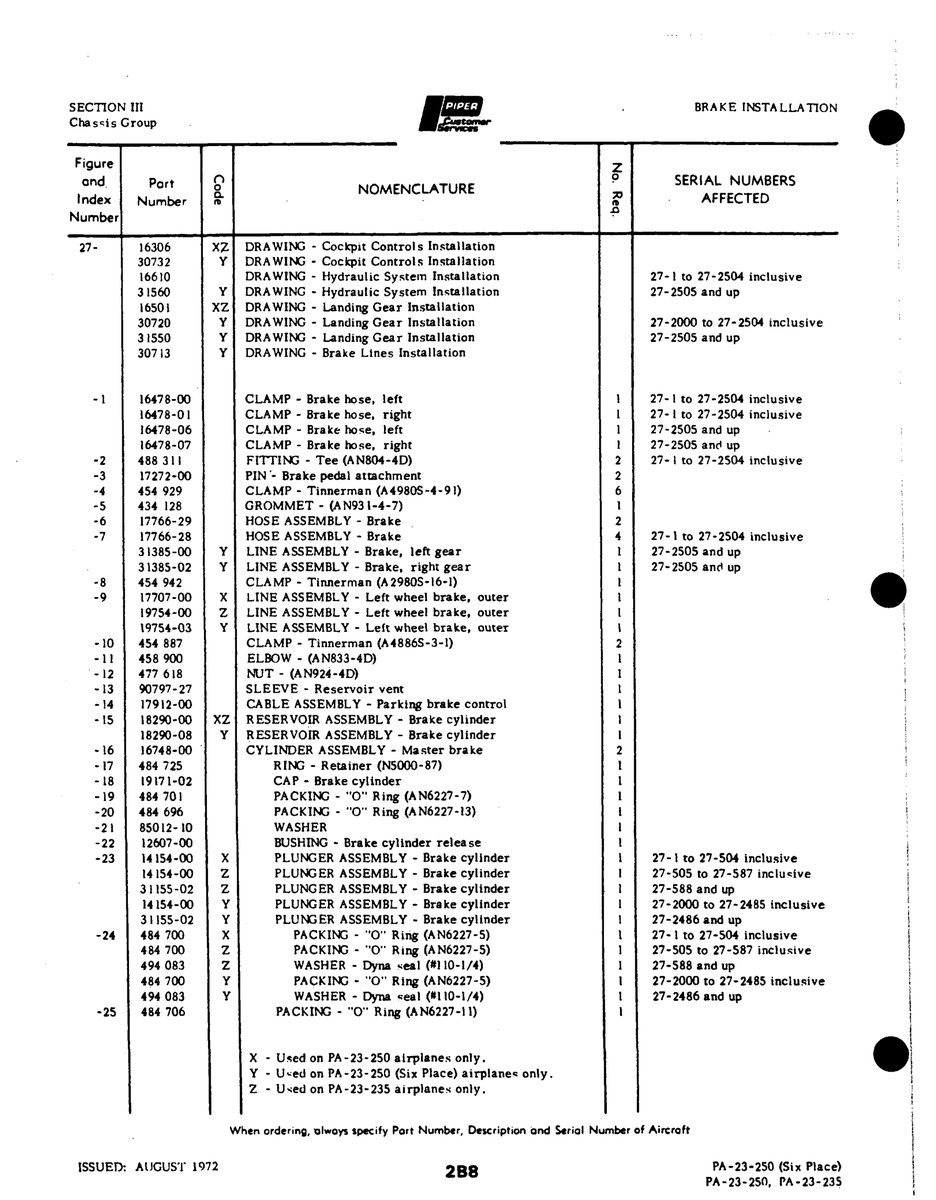 Aviation Part 90797-27 for Johnson Scorpion Too Aircraft