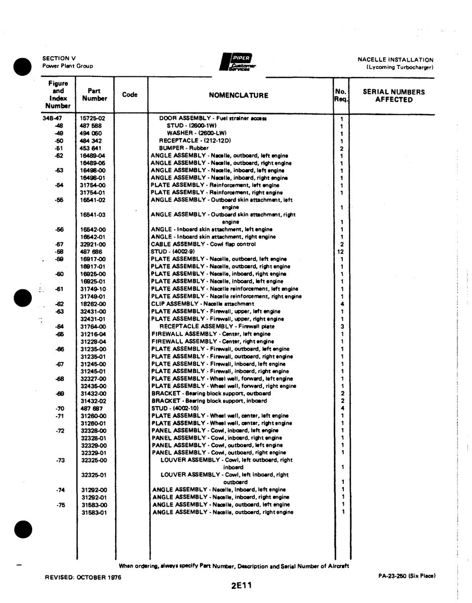 Aviation Part 348-47 for Johnson Scorpion Too Aircraft