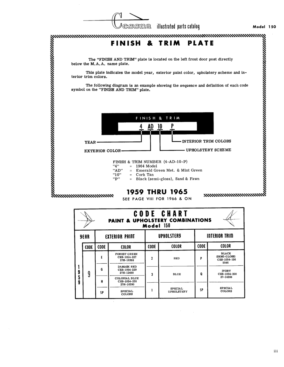 Aviation Part 1054-156 for Cessna 150 Aircraft