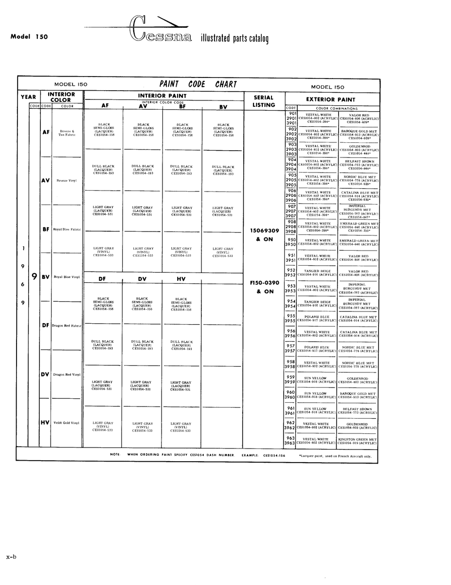 Aviation Part CES1054-928 for Cessna 150 Aircraft