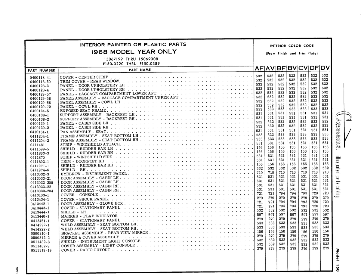 Aviation Part 0413103-1 for Cessna 150 Aircraft