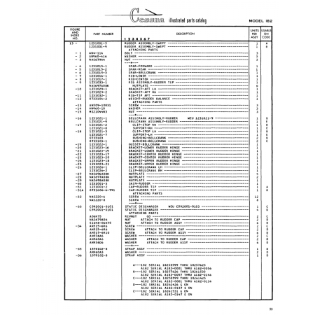 Aviation Part (1231026-2) — Cessna 182 Skylane