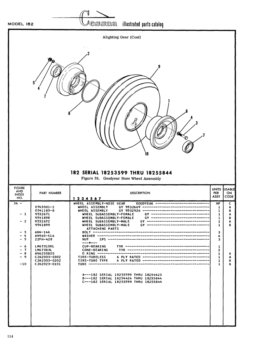 AN-Standard Aviation Hardware AN6230B20 for Cessna 182 Skylane Aircraft