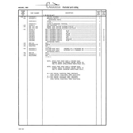 Aviation Part (1414267-1) — Cessna 182 Skylane