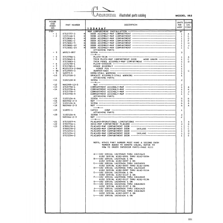 Aviation Part (0713860-1) — Cessna 182 Skylane Aviation Part (0713860-1) — Cessna 182 Skylane
