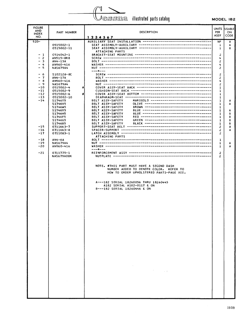 Precision Aerospace Fastener (NAS standard) NAS679A08K for Cessna 182 Skylane Aircraft