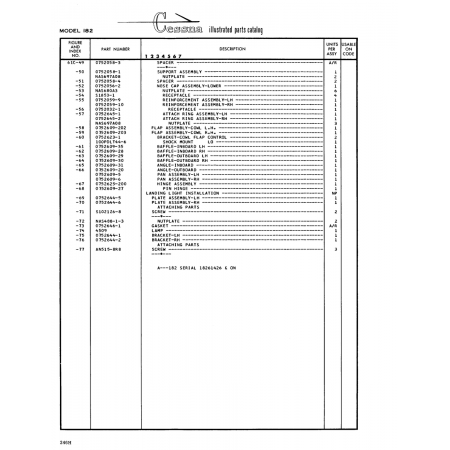 Aviation Part (0752609-30) — Cessna 182 Skylane